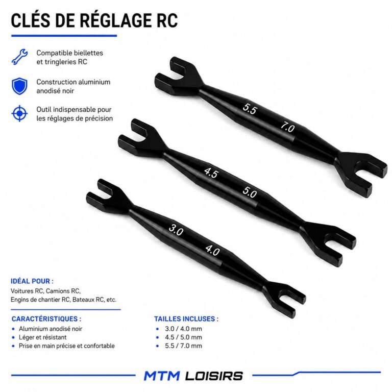 Jeu de Clés de Réglage Aluminium Noir