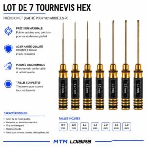 Jeu de clés hexagonales 7 pièces