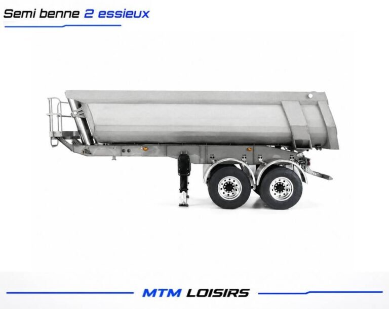 Semi Benne 2 Essieux LESU 1/14 en Kit – Non Peinte