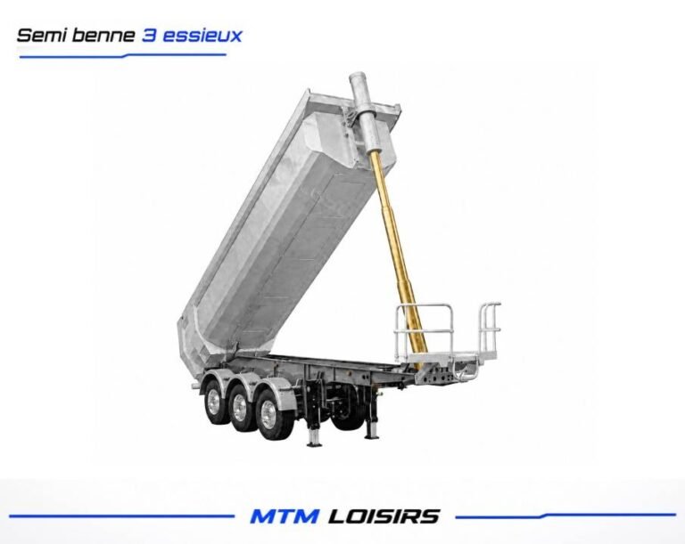 Semi Benne 3 Essieux LESU 1/14 en Kit – Non Peinte