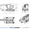 JDM-C914 Pelle Hydraulique RC 1/14 à bras volet variable avec Lame