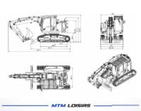 JDM-C914 Pelle Hydraulique RC 1/14 à bras volet variable avec Lame